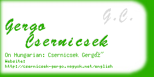 gergo csernicsek business card